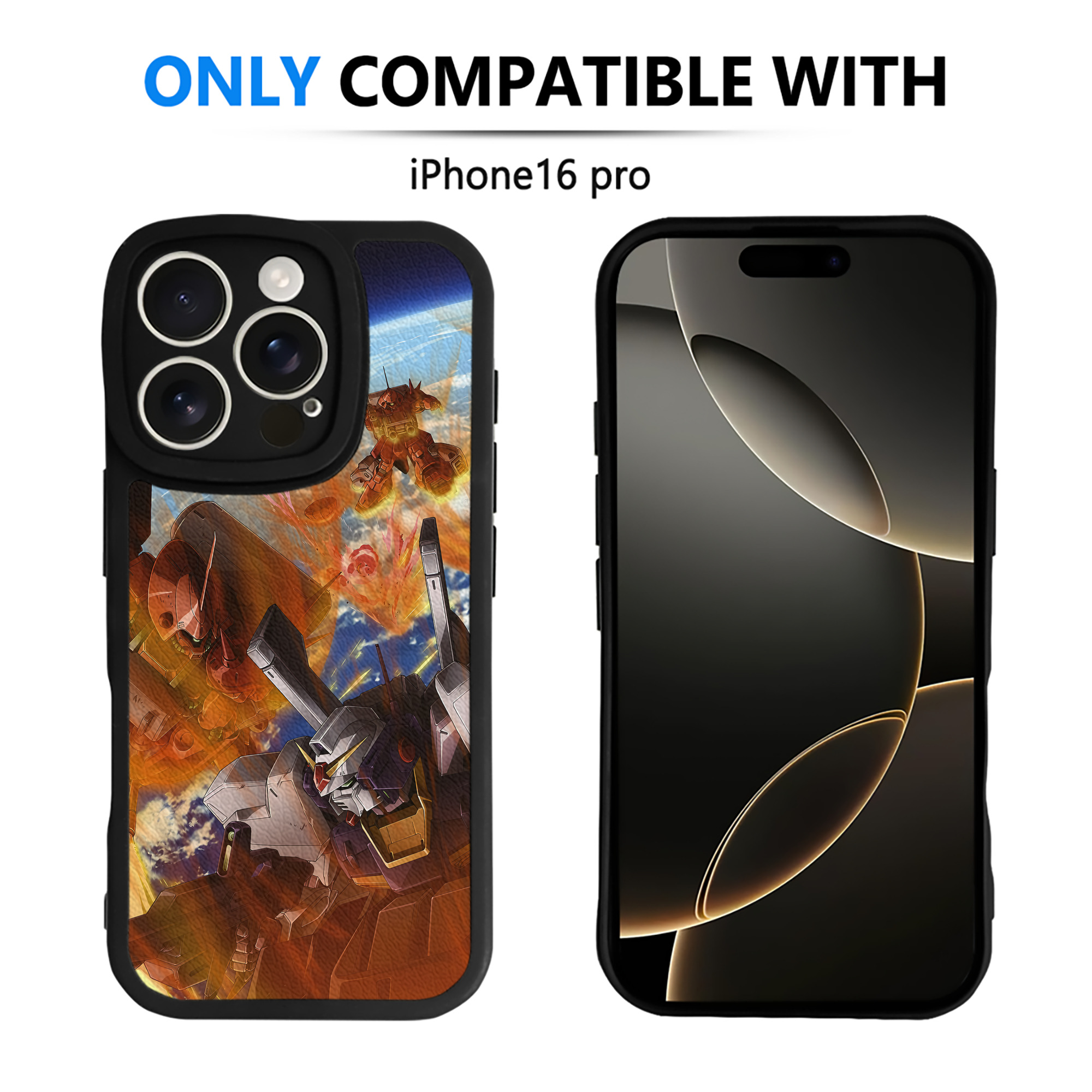 （画像用） 機動戦士ガンダム Mobile Suit Gundam 【iPhone 16シリーズ対応】シリコンスマホケース（レザー調） 材質：シリコン